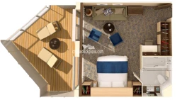 Odyssey of the Seas Junior Suite Layout