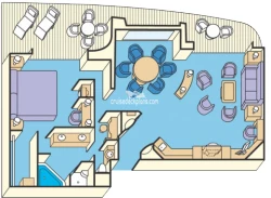 Sapphire Princess Grand Suite Layout