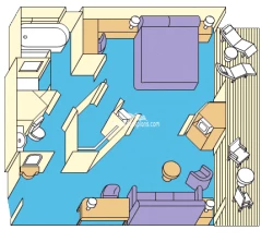 Sea Princess Mini-Suite Balcony Layout