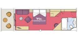 MSC Armonia Balcony Suite Layout