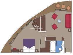 MSC Splendida Yacht Club Suite Layout