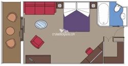 MSC Splendida Balcony Suite Layout