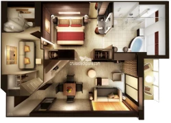 The Haven 2-Bedroom Family Villa diagram