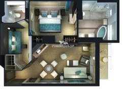 Norwegian Getaway 2-Bedroom Family Villa Layout