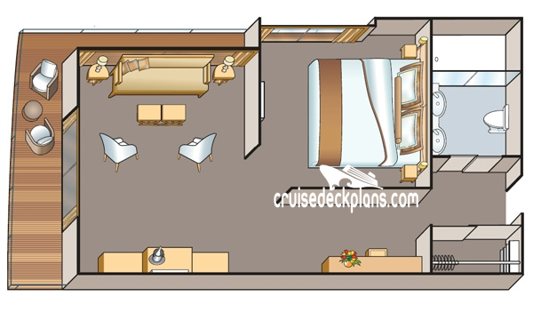 Viking Delling Explorer Suite cabin floor plan Viking Delling Explorer Suite cabin floor plan