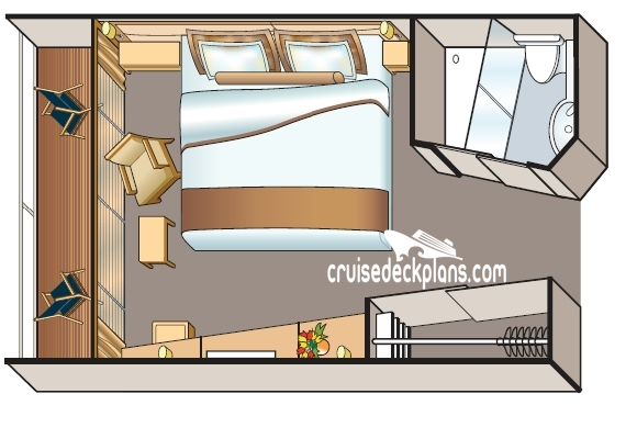 Viking Delling Veranda cabin floor plan Viking Delling Veranda cabin floor plan