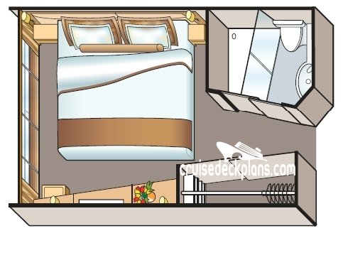 Viking Skadi French Balcony cabin floor plan Viking Skadi French Balcony cabin floor plan