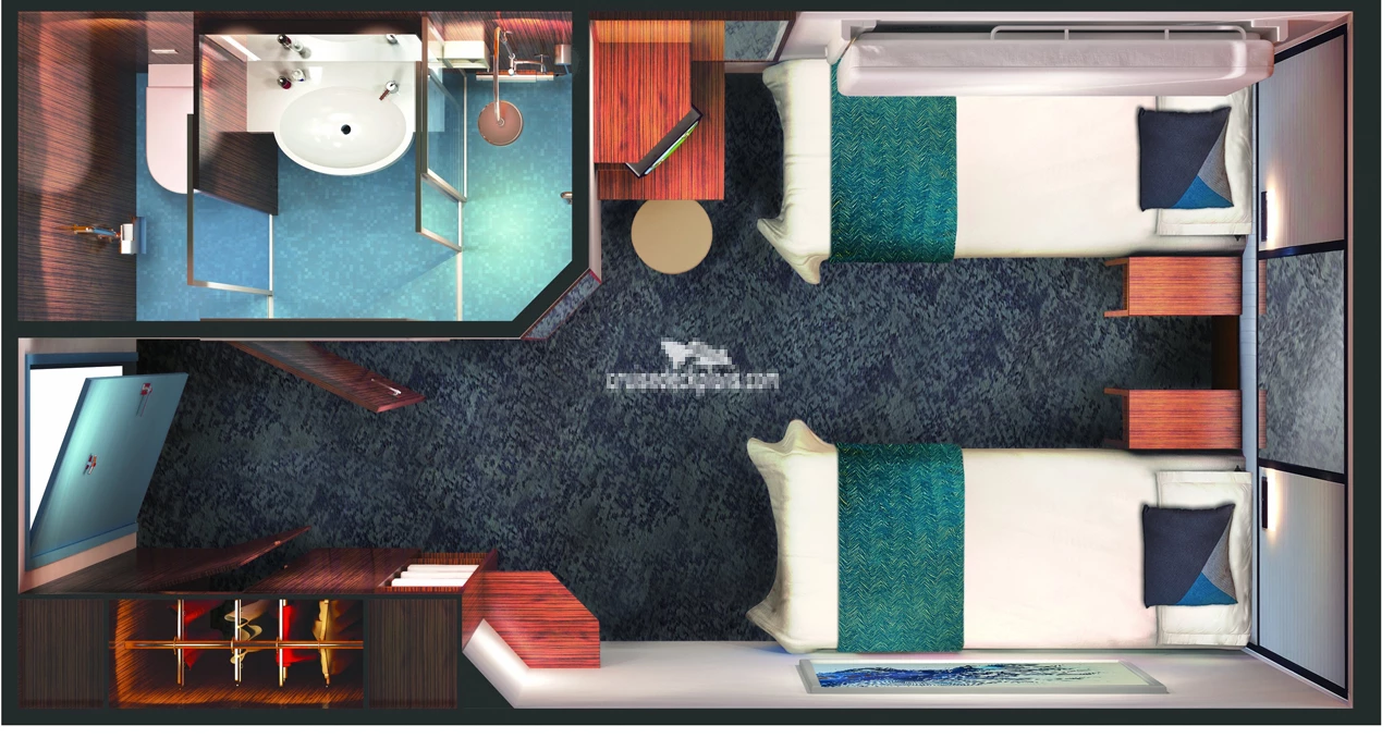 Norwegian Jade Interior cabin floor plan