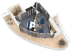 Aqua Theater Suite - 1 Bedroom diagram