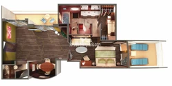 Norwegian Dawn Owners Suite Layout