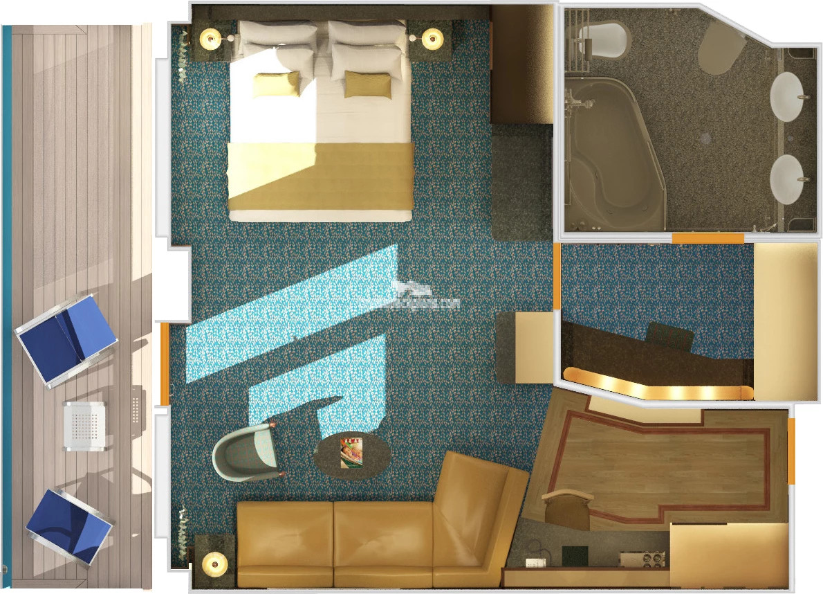 Carnival Magic Penthouse Suite cabin floor plan