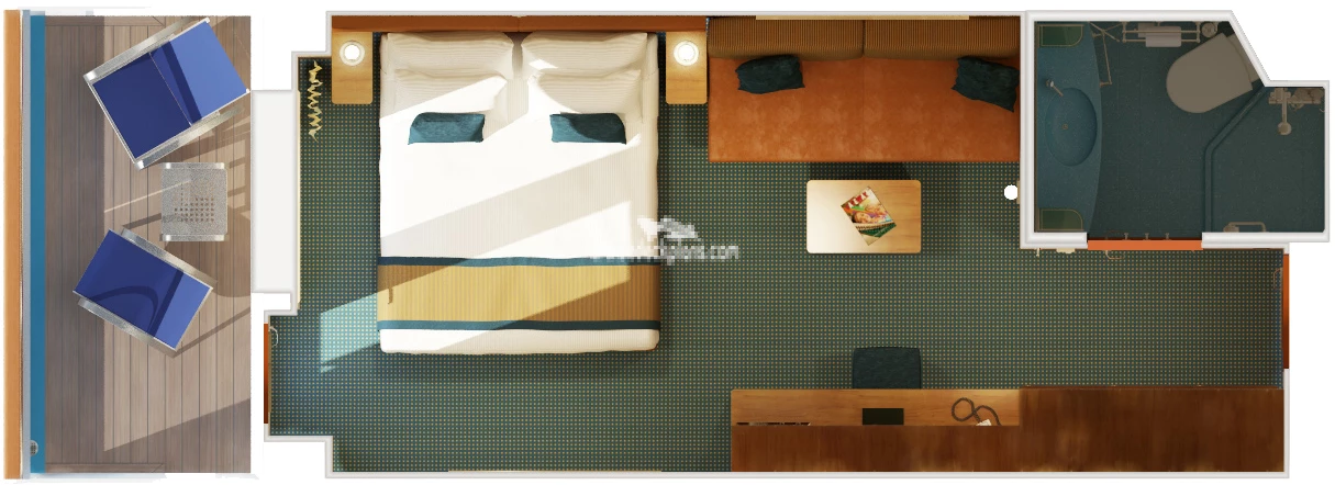 Carnival Magic Balcony cabin floor plan