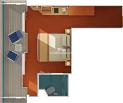 Carnival Valor Premium Balcony Layout