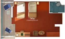 Carnival Valor Premium Balcony Layout