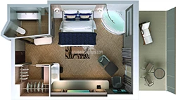 Norwegian Bliss Spa Suite Layout