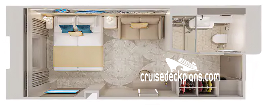 Norwegian Viva Oceanview cabin floor plan Norwegian Viva Oceanview cabin floor plan