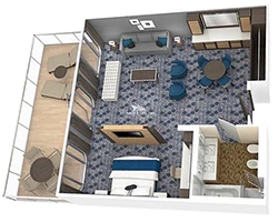 Utopia of the Seas Owners Suite Layout