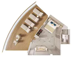 Aft Large Balcony Suite diagram