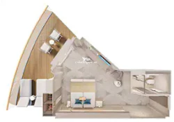 Norwegian Viva Aft-Suite Layout