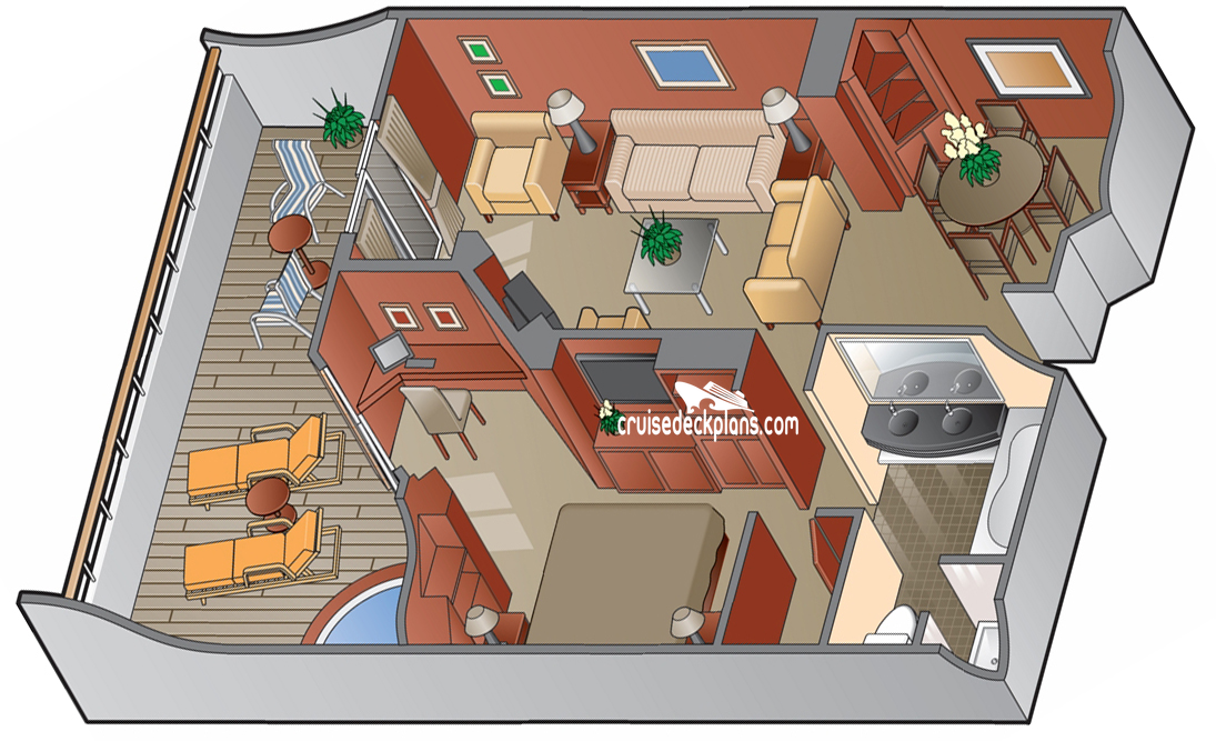 Celebrity Constellation Royal Suite cabin floor plan Celebrity Constellation Royal Suite cabin floor plan