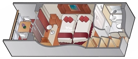 Celebrity Century Sunset Verandah cabin floor plan