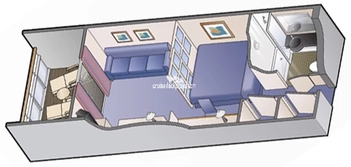 Celebrity Century Family Verandah cabin floor plan