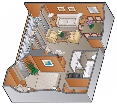 Celebrity Century Royal Suite cabin floor plan