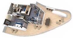 Aqua Theater Suite - 2 Bedroom diagram