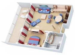 Utopia of the Seas Owners Suite Layout