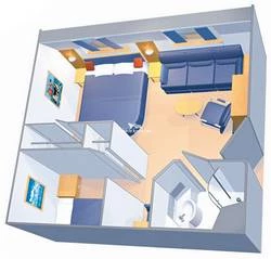 Jewel of the Seas Family Oceanview Layout