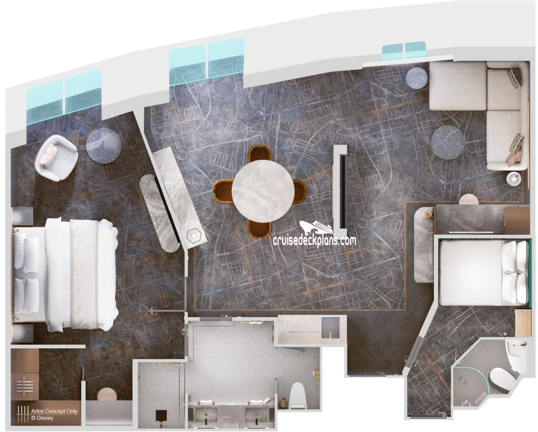 Disney Adventure Suite_2B cabin floor plan Disney Adventure Suite_2B cabin floor plan