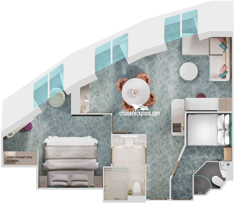 Disney Adventure Suite_2C cabin floor plan Disney Adventure Suite_2C cabin floor plan