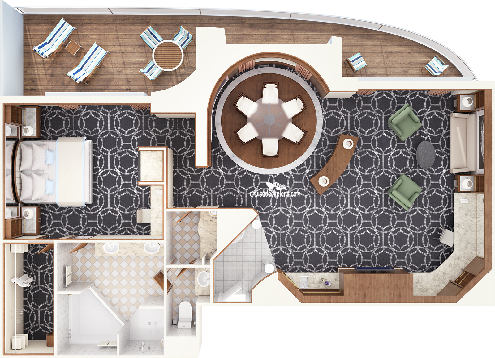 Carnival Adventure Presidental cabin floor plan Carnival Adventure Presidental cabin floor plan