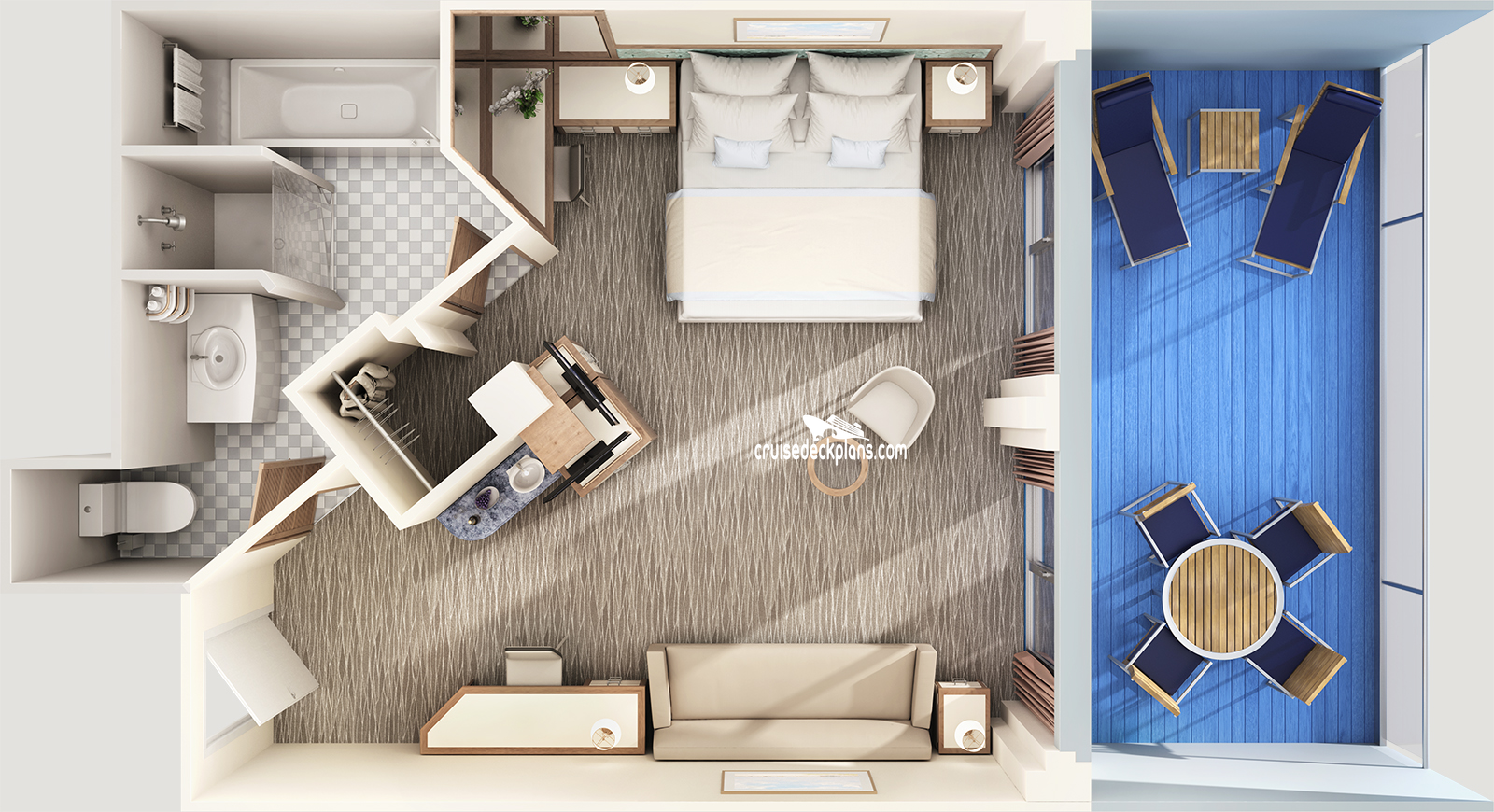 Carnival Adventure Suite cabin floor plan Carnival Adventure Suite cabin floor plan