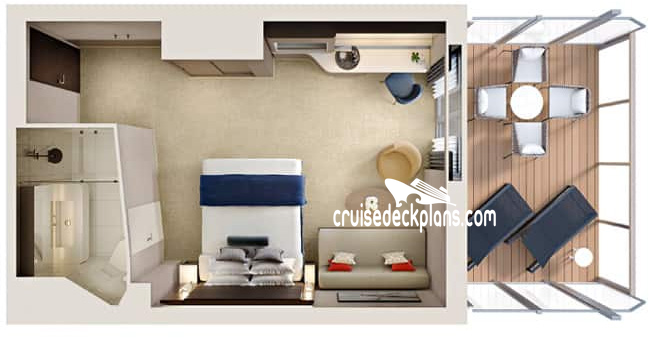 Pride of America Club cabin floor plan Pride of America Club cabin floor plan