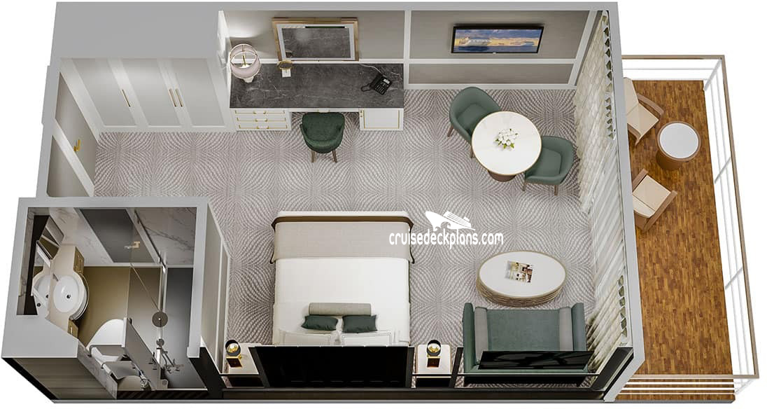 Sirena Penthouse cabin floor plan Sirena Penthouse cabin floor plan