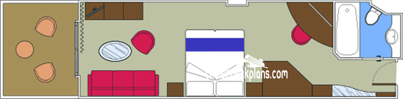 MSC Magnifica Balcony Suite cabin floor plan MSC Magnifica Balcony Suite cabin floor plan