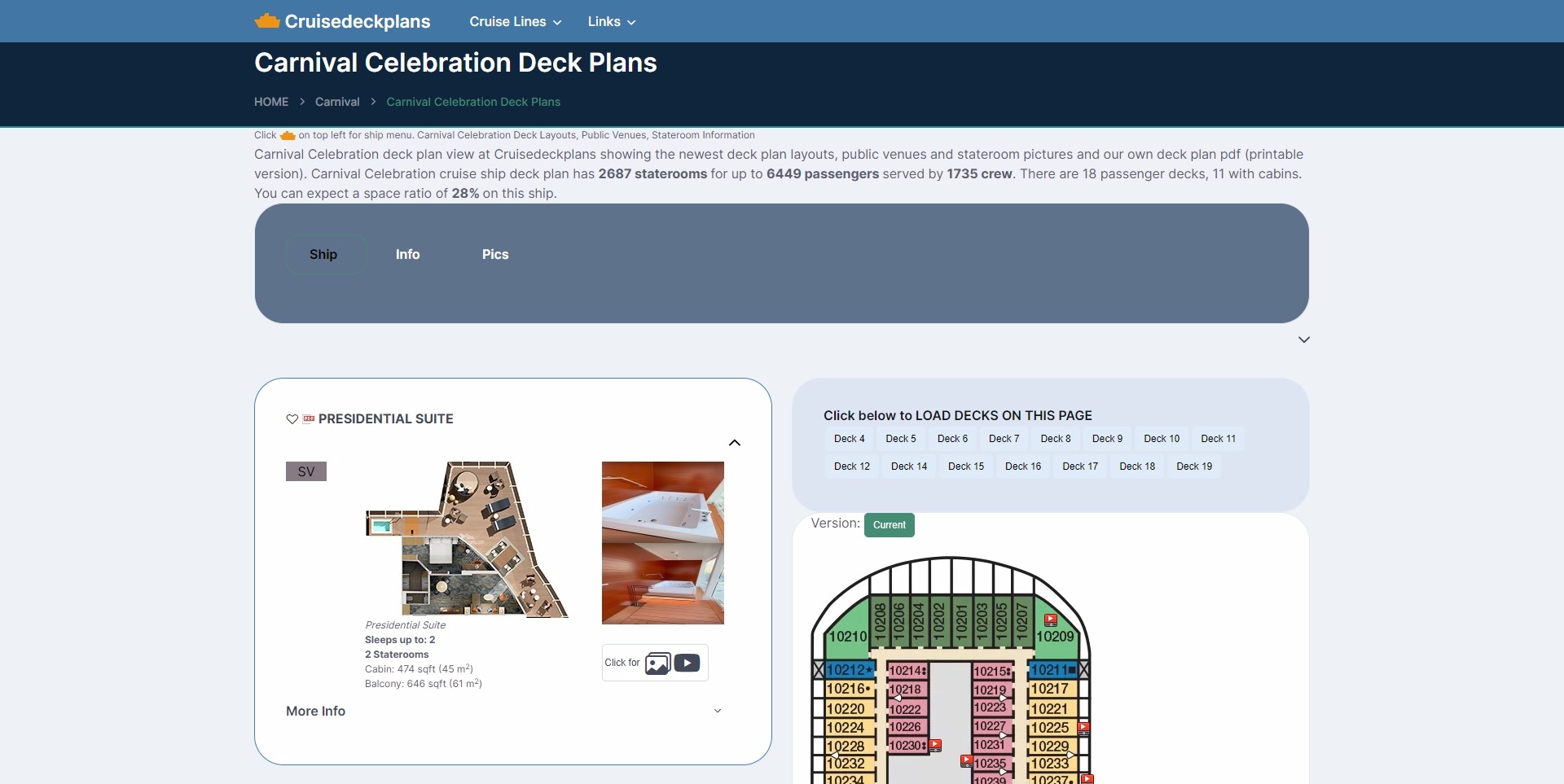 princess cruise deck plans