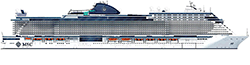 MSC Seashore deck plan profile